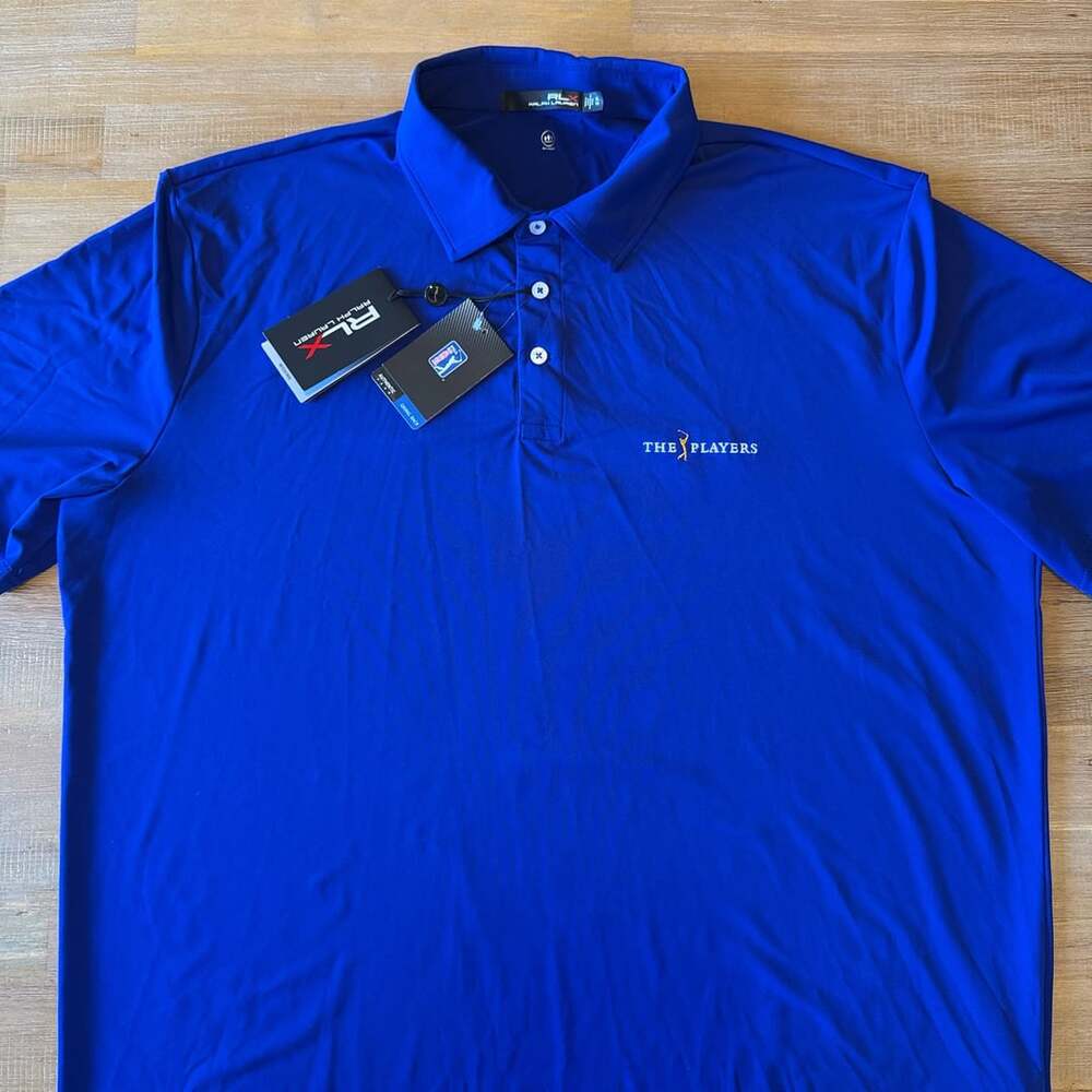 RLX Ralph Lauren The Players Championship Golf Polo Shirt Royal Blue Men NWT XL
